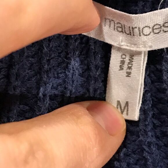 Maurices denim color Long sleeve asymmetrical sweater - Picture 5 of 10